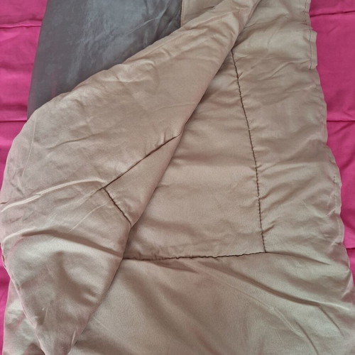 Thin La Redoute single brown quilt used, approx. 135x175 cm