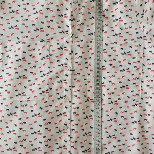 Zara shirt with dog print like new, white