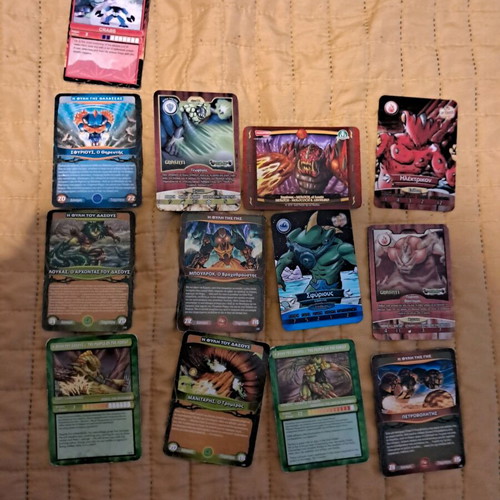 Gormiti cards used