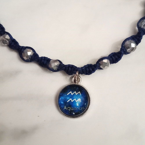 Women's Blue Aquarius Zodiac Bracelet new