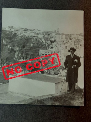 Museum Photograph of Santorini 1920 Fira with Photographer's Stamp, Like New