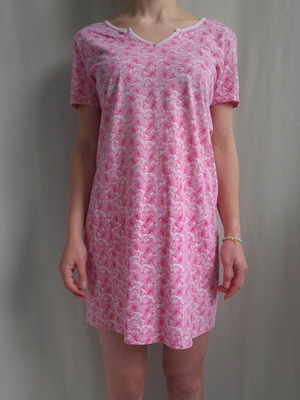Hessnatur dress used, 100% organic cotton, size 38 M, pink floral