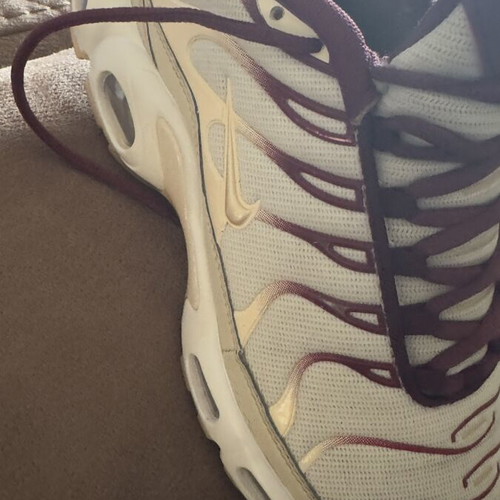Nike Air Max TN sneakers used, beige and gold, size 44