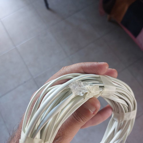 Telephone Cable RJ11 27 Meters Like New, White