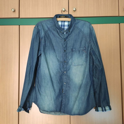 X-Three men's denim shirt like new, blue, size L