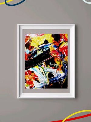 Πίνακας Εκτύπωση Abstract Art "Ekriksi" καινούργιος σε χαρτί Velvet 350 gr