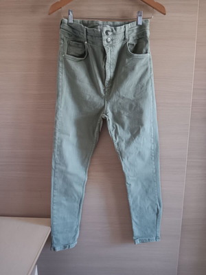 Women’s jeans pants used, green, size XL