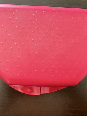 Tupperware food container magenta with storage marks, new