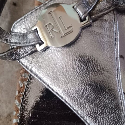 Ralph Lauren leather sandals size 37 silver used