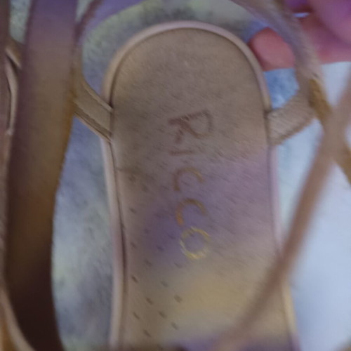 Ricco leather flatform sandals size 36 like new beige gold