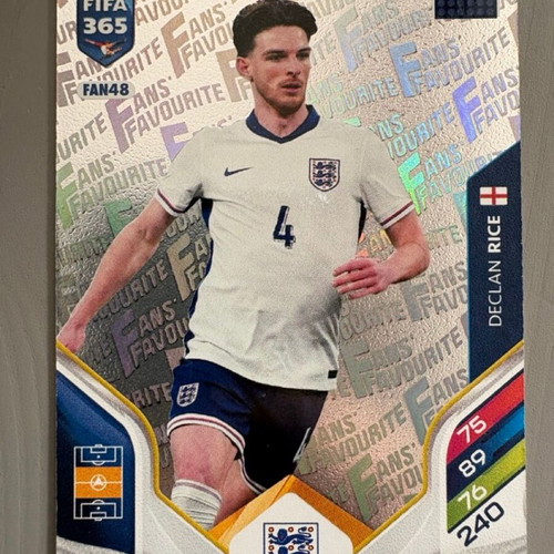 Declan Rice Panini FIFA Adrenalyn 365 2025-26 card used