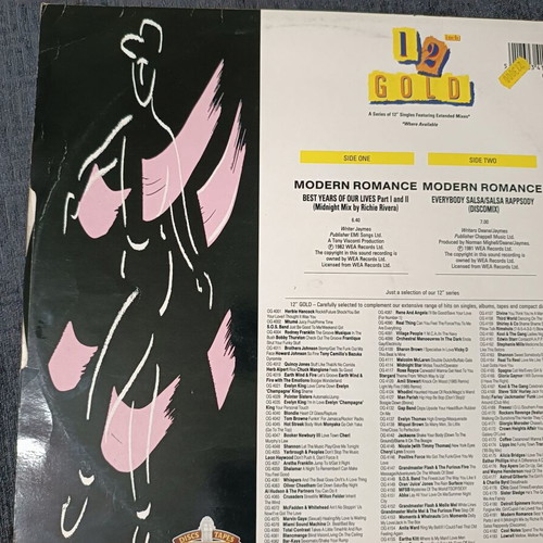 Modern Romance Everybody Salsa/Best Years Of My Life 12'' Maxi Single like new, Latin