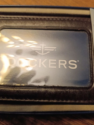 Dockers men's leather wallet cardholder, brown