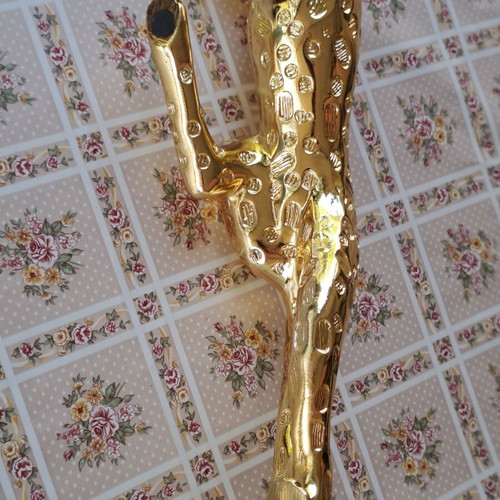 Decorative gold jaguar 40 cm, new