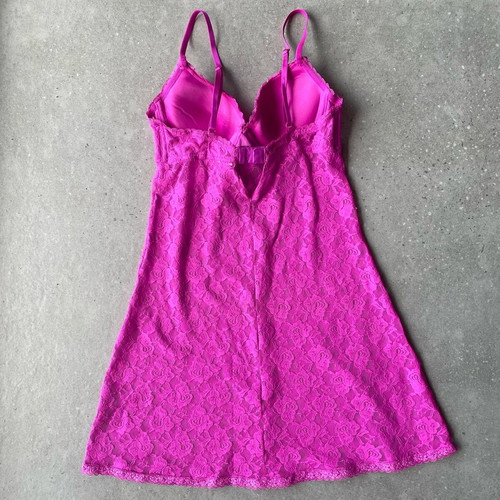 H&M women's negligee like new, short lace, pink and purple