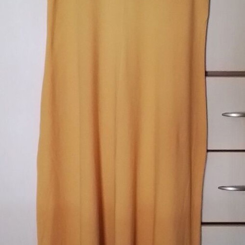 Mango long cotton dress XL new, orange