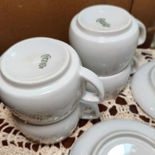 Set of 4 Vintage Ionia Porcelain Coffee Cups from 1970