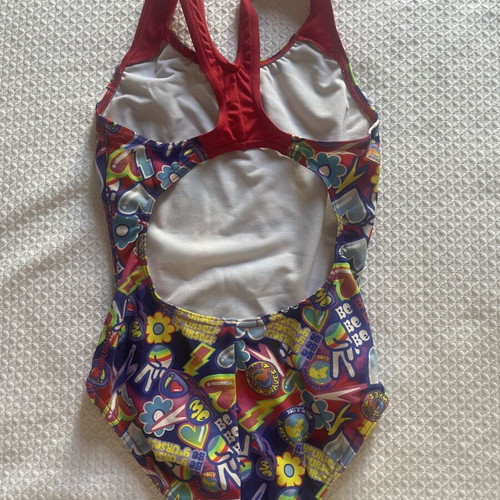 Speedo Digital Allover Splashback Girls' Swimsuit used, size 7-8 years