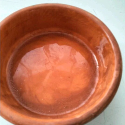 Clay plates used, set of 2, large and small