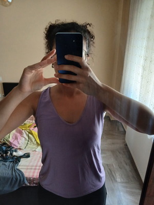 Toi Moi sleeveless top like new, violet, small
