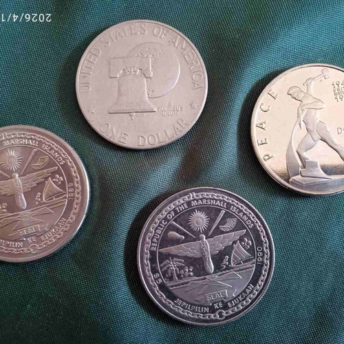 Commemorative coins like new, set of 4 pieces