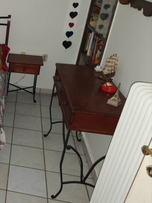Metal and wood chiffonier used