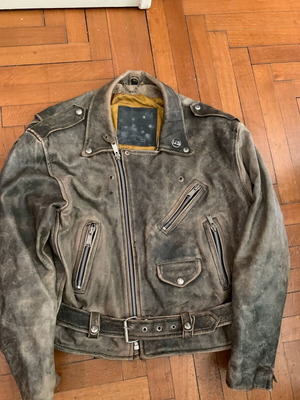 Vainas Leather Vintage 90s Medium μεταχειρισμένο μπεζ μπουφάν
