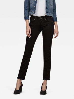 G-Star Raw Midge Saddle Straight Jeans new, black, women's size 24