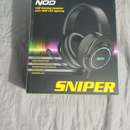 NOD Sniper USB gaming headset with RGB LED lighting