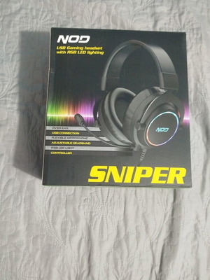 NOD Sniper USB gaming headset with RGB LED lighting