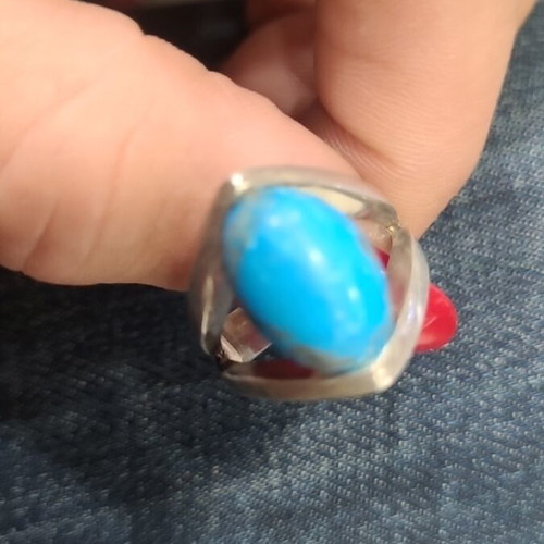 925 ring vintage used with turquoise stone