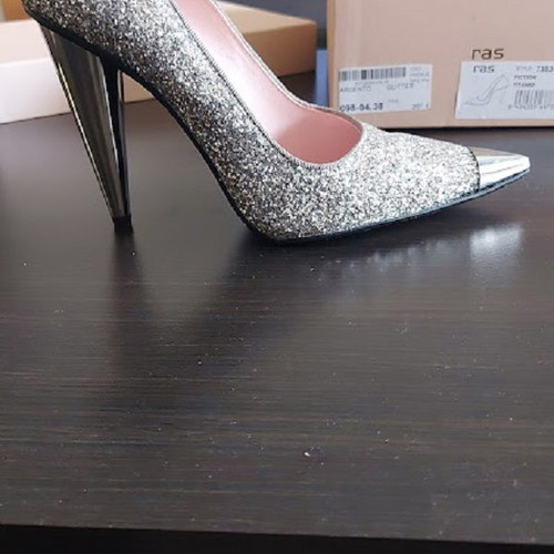 Ras Argento Glitter women's pumps No38 new, silver-gold