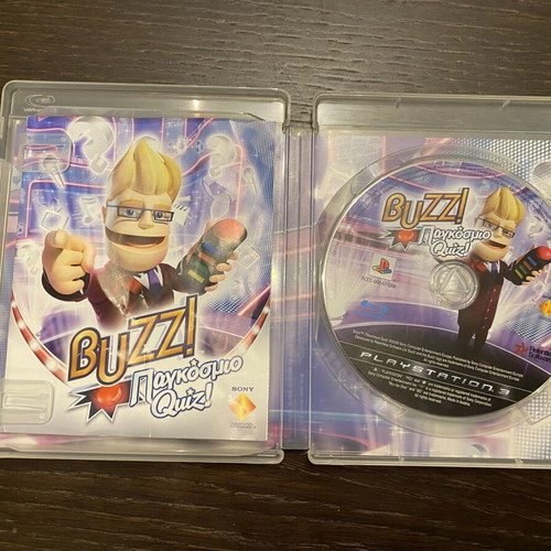 Buzz! World Quiz PS3 game like new, Greek edition
