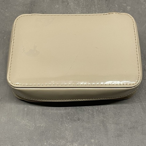 Burberry toiletry bag with mirror, beige and silver