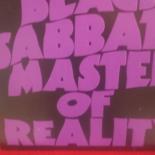 Black Sabbath Master of Reality vinyl record, metal