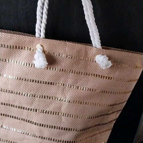 B&D Design Handbag New, Beige and Gold