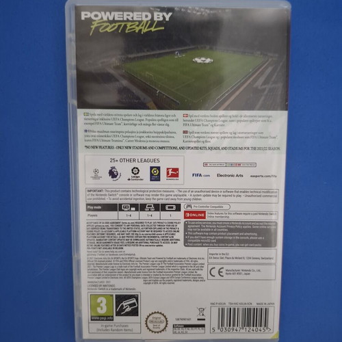 Nintendo Switch FIFA 22 game