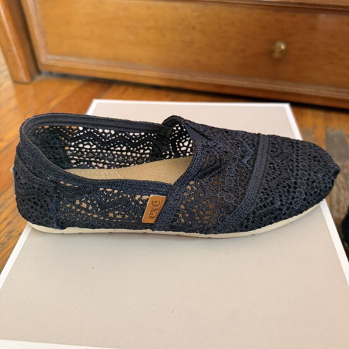 Exe flat espadrilles used, lace, size 37, blue