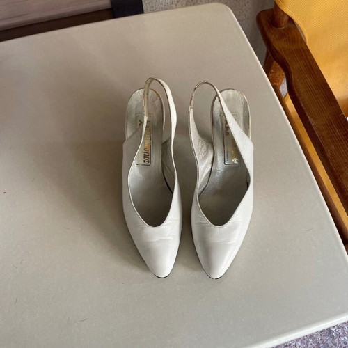 Leather bridal shoes size 38 like new, white pumps