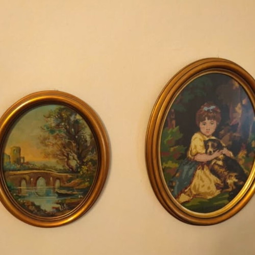 Vintage framed paintings like new, set