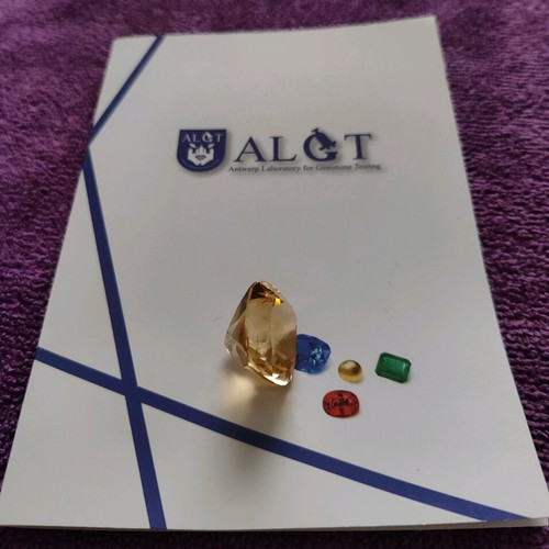 Citrine 34.82 ct certified by ALGT