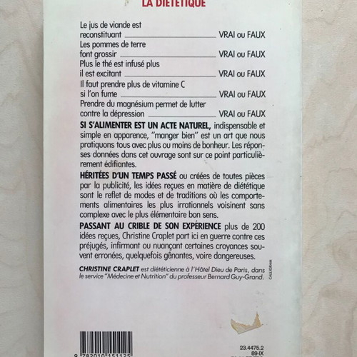 Les Idées reçues sur la diététique book used, French