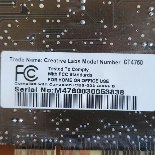 Creative Sound Blaster Live! CT4760 sound card used