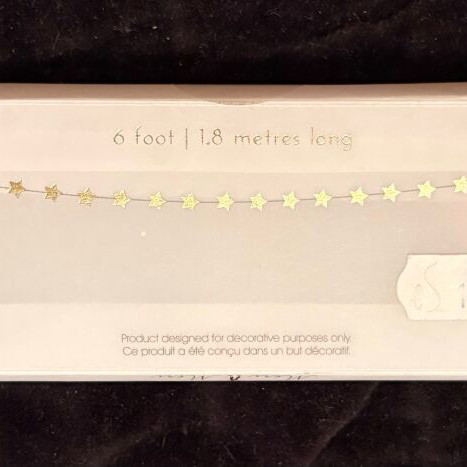 Meri Meri gold mini stars garland new