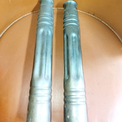 Chalices pair used with intricate designs and natural patina
