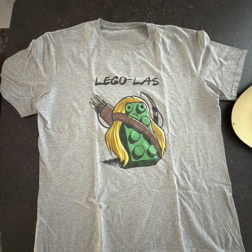 Qwertee LEGOlas t-shirt XL, grey