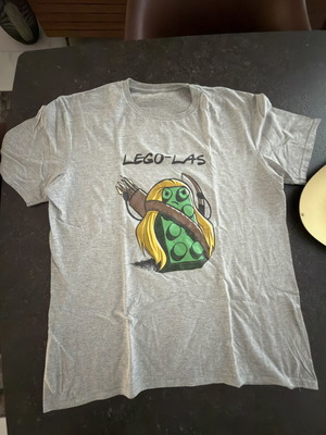 Qwertee LEGOlas t-shirt XL, grey