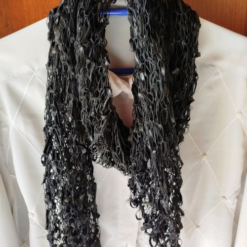 Handmade spring formal scarf/shawl new, black