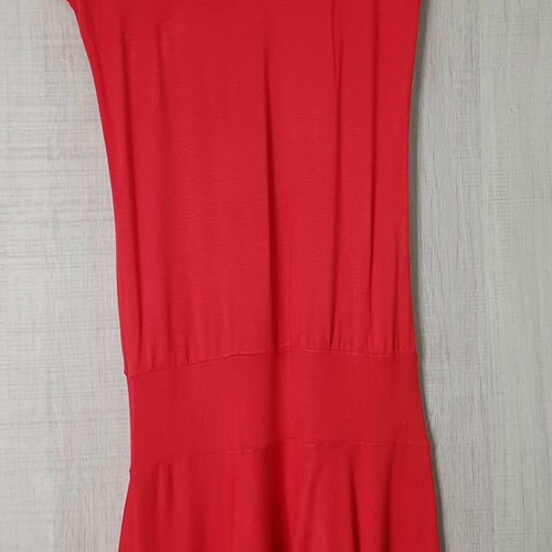 Short-sleeve dress red like new, size M