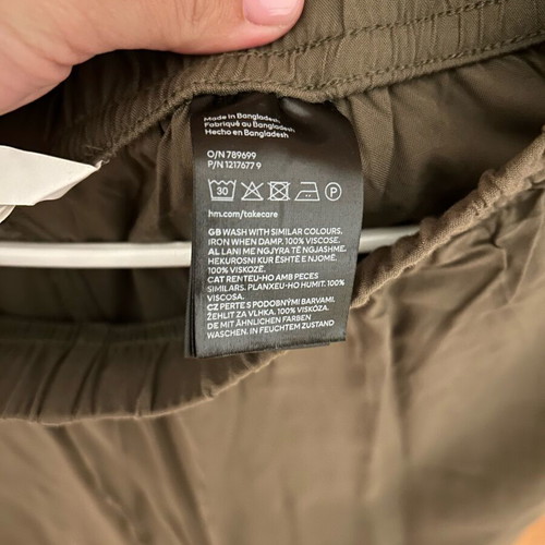 H&M summer pants like new, khaki, size S with stretch